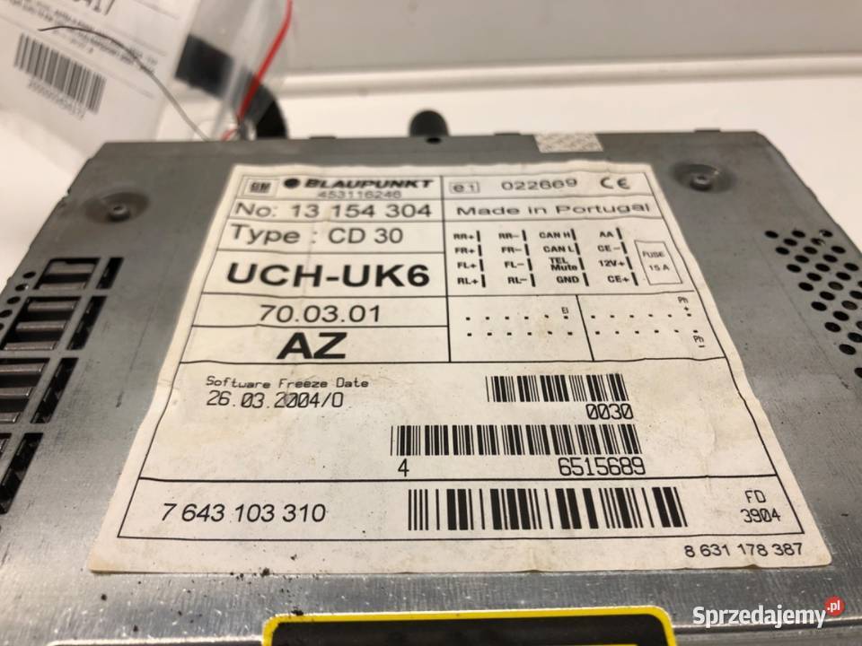 RADIO OPEL ASTRA H 13154304 0414 ODTWARZACZ osobowe Sprzęt audio fabryczny podkarpackie