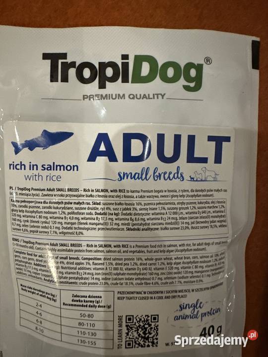 Tropi dog 34 saszetki 40g 1360g 17x z kaczką 17x Zabrze sprzedam