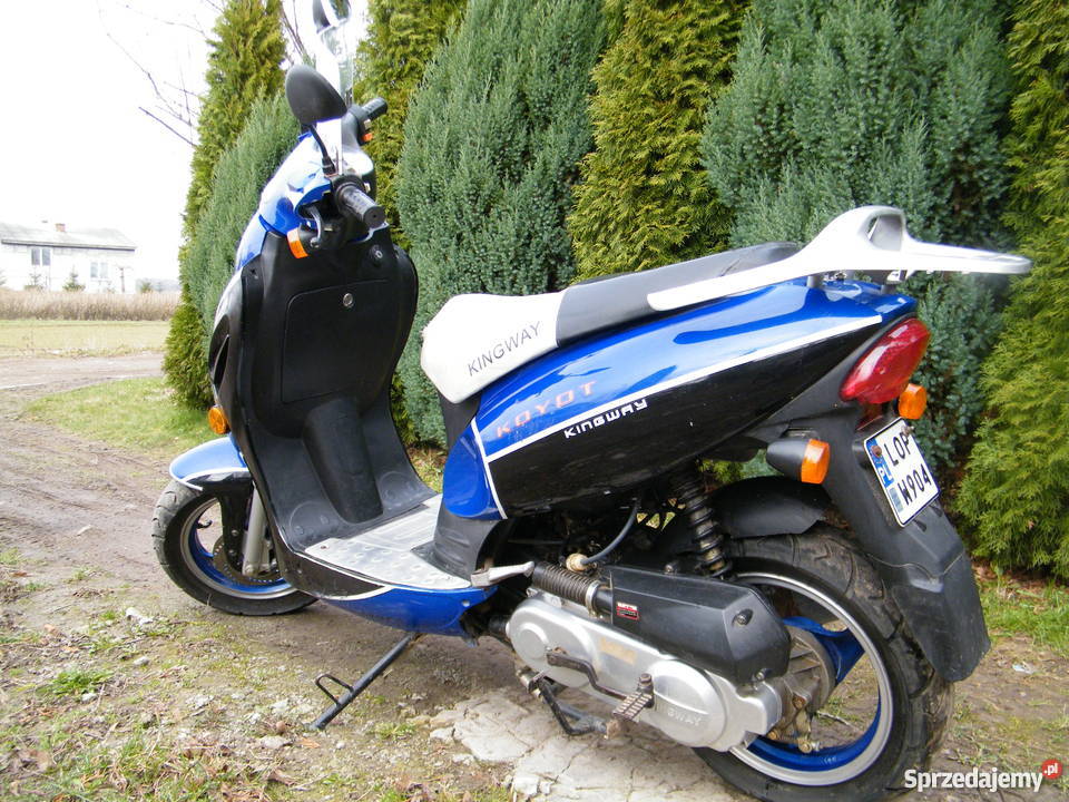 Kingway Koyot Skuter 2008 2 nowe kaski garażowany lubelskie Wojciechów sprzedam
