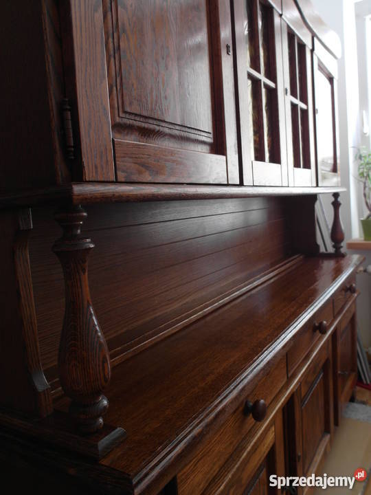 Kredens dębowy holenderski masywny Szafy, regały, półki śląskie Cieszyn