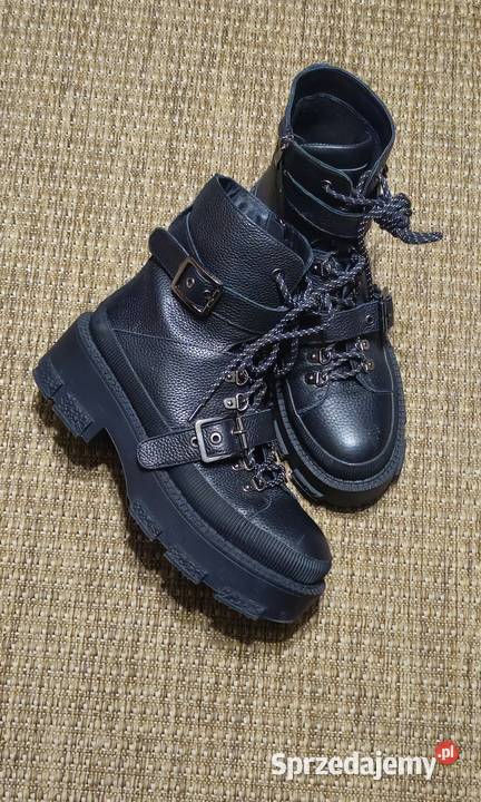 Alma en Pena skórzane trapery trzewiki damskie Trzewiki i półbuty