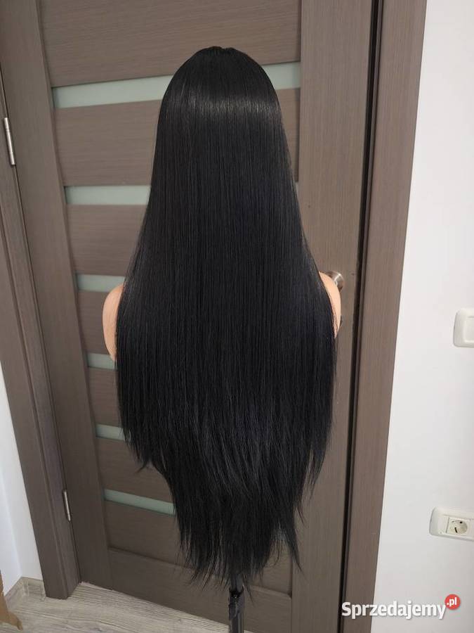 Czarny długi koronkowy peruk Nakrycia głowy