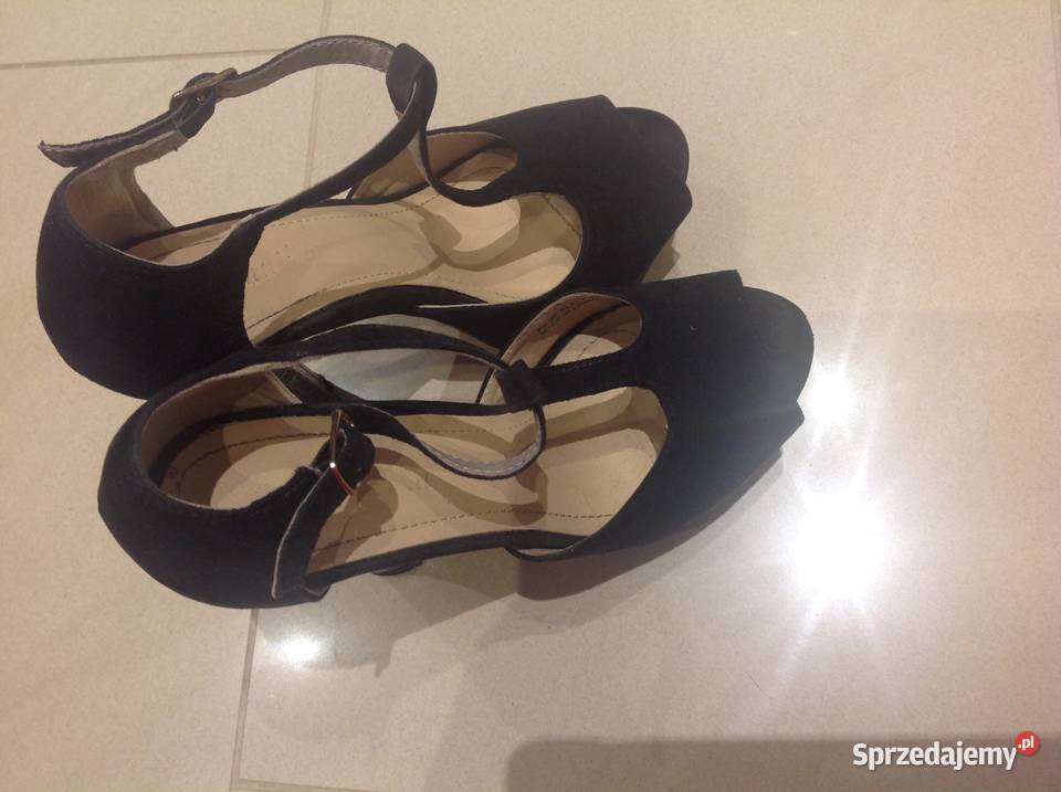 Buty Sandały na obcasie ukryta Platforma r 36 Nowa Sól