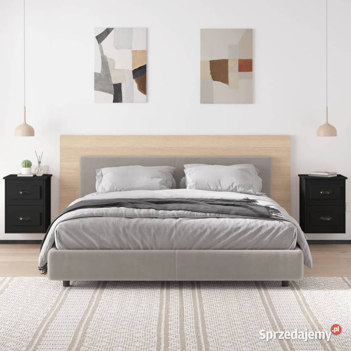 Wiszące szafki nocne 2 czarne 415x36x53 WM816395 Warszawa sprzedam