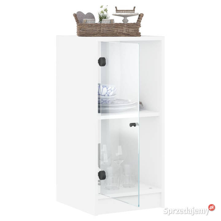 Szafka ze szklanymi drzwiami biała 35x37x755 Pozostałe sprzedam