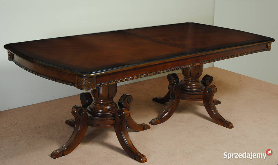 Nowy stylowy rozkładany stół ludwikowski długi