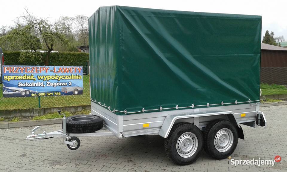 Przyczepa Rydwan 270x150x180 dwuosiowa plandeka łódzkie Wieluń