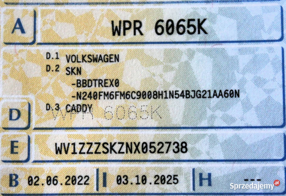 Volkswagen Caddy SalonPL FV23 Hak Lane Assist Caddy Sokołów