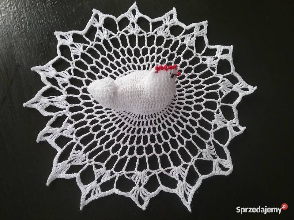 Serwetki kurki na szydełku wielkanocne śląskie Kamyk sprzedam