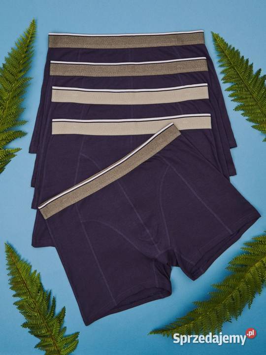 granatowe bokserki męskie Sinsay 5pak Odzież i bielizna męska Olkusz