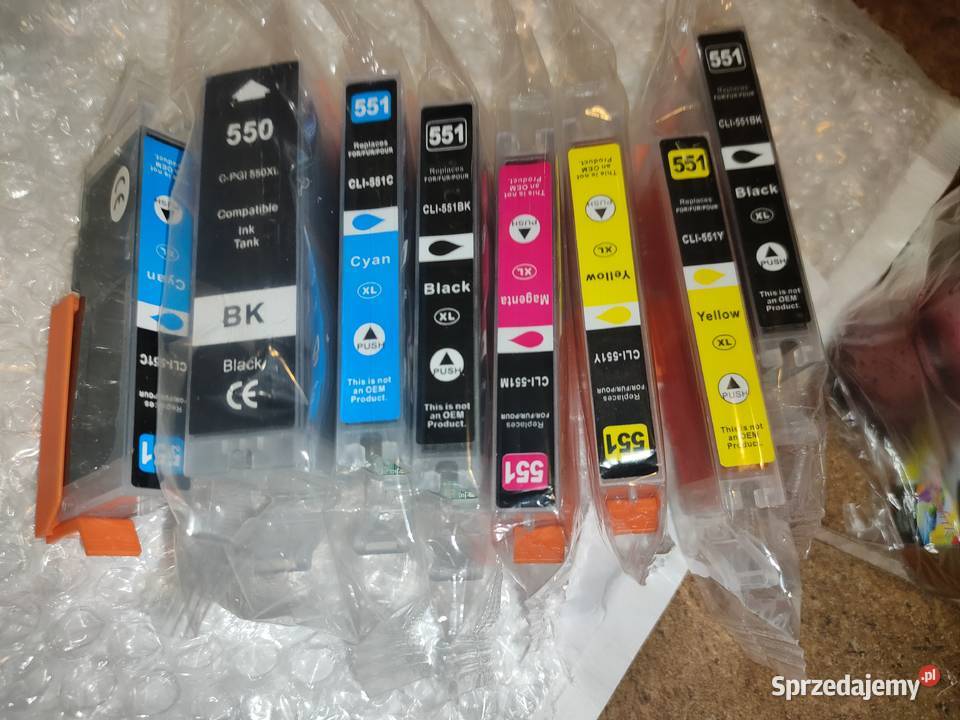 Tusze do drukarki Canon CLI551 GPGI550 sprzedam