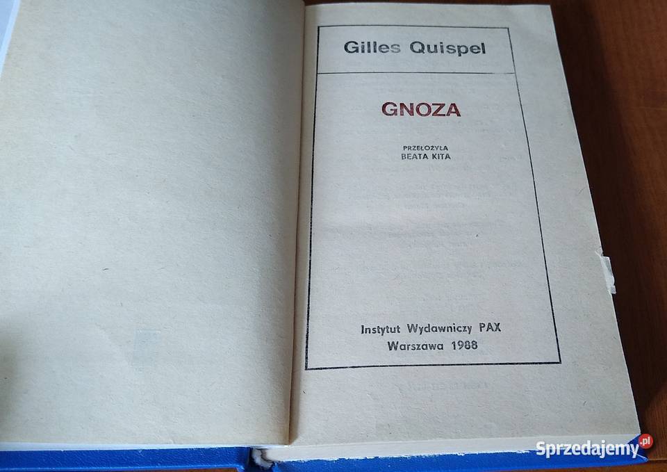 Gnoza Gilles Quispel przeł Beata Kita Gdańsk sprzedam