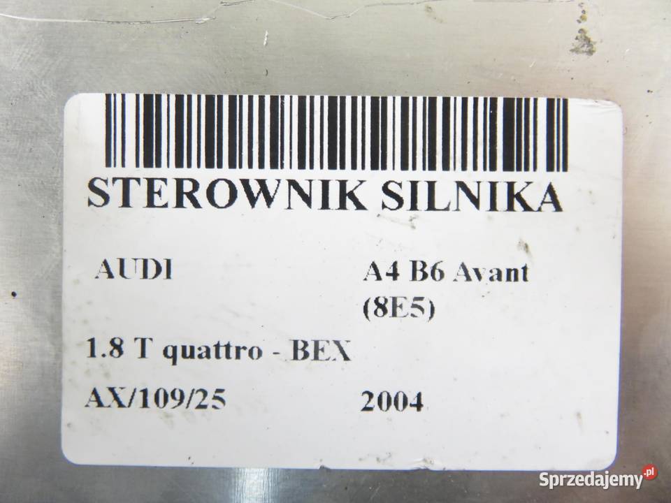 STEROWNIK AUDI A4 B6 Avant 8E5 18 T quattro BEX małopolskie