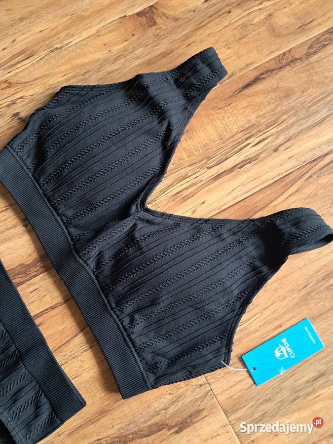 nowy czarny dwuczęściowy strój kąpielowy cupshe