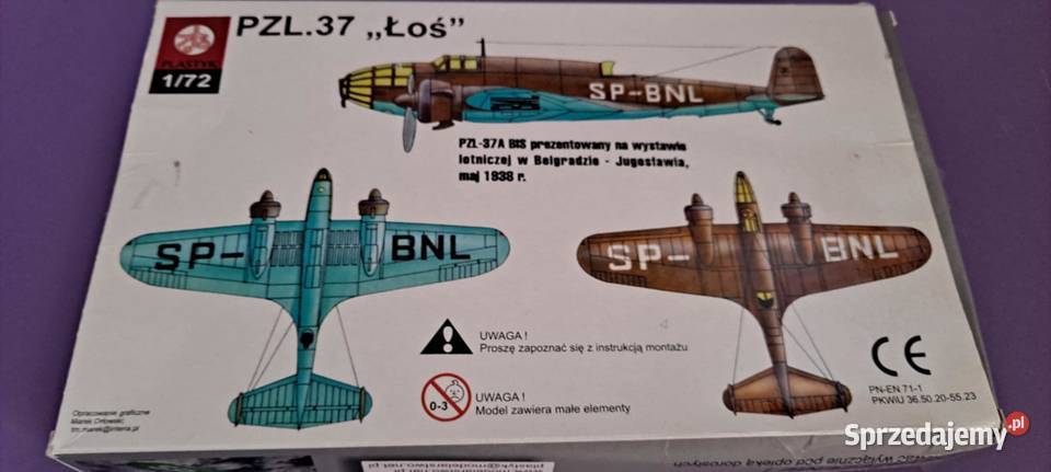 ŁOŚ PZL 37 model do sklejania 172 Kraków