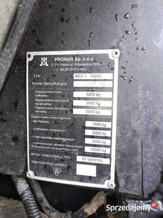 Ciągnik mtz pronar 1025a z turem Czarnolas