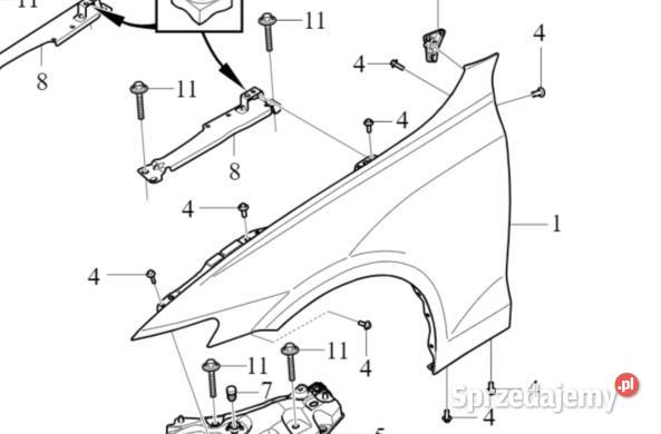VOLVO V60CC II blotnik przedni prawy przod OE Bielany Wrocławskie