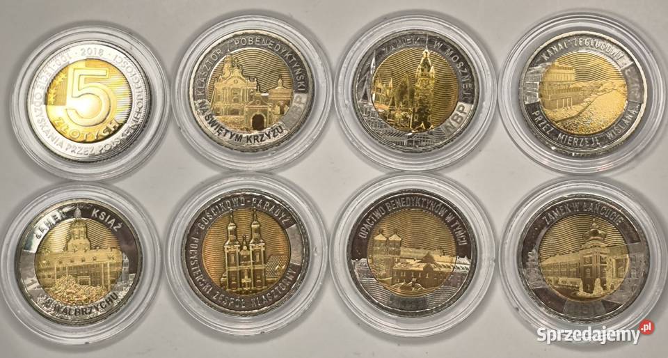 5 8 monet okolicznościowych z serii Odkryj Lębork sprzedam