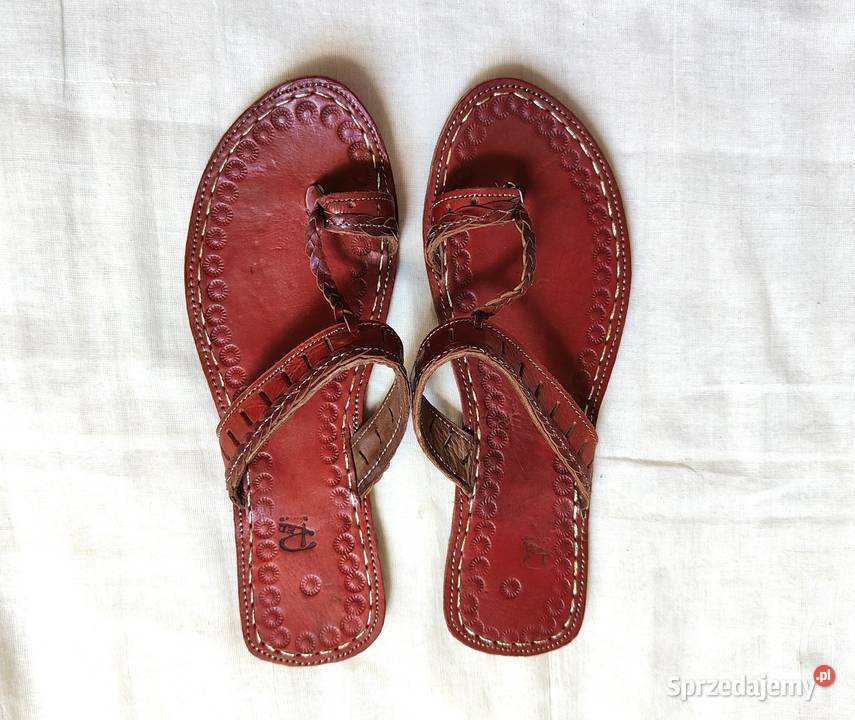 KOHbr Skórzane japonki kohalpuri 40 brązowe sprzedam