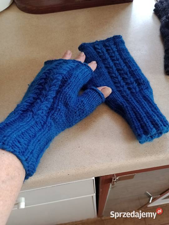 Ciepłe wełniane mitenki Lubsza sprzedam