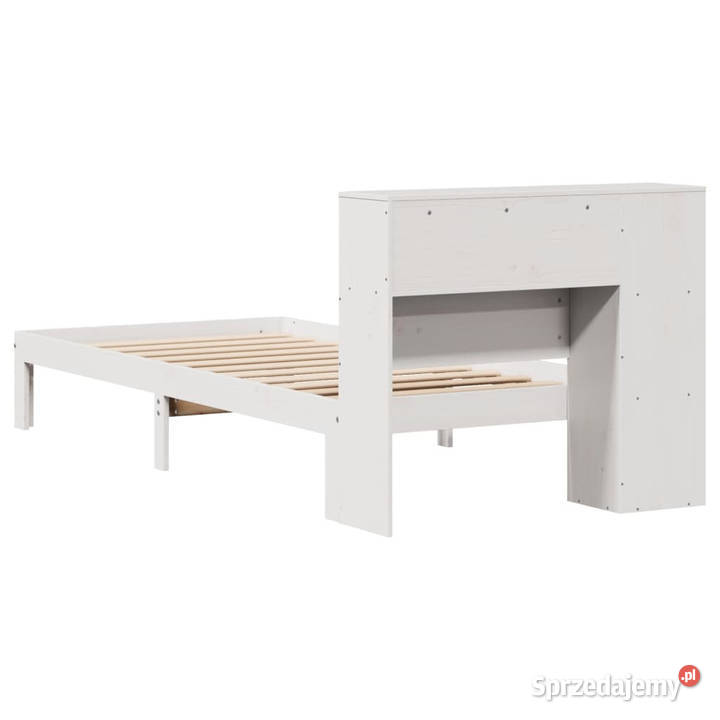 Łóżko z regałem bez materaca białe sosnowe 106cm sprzedam