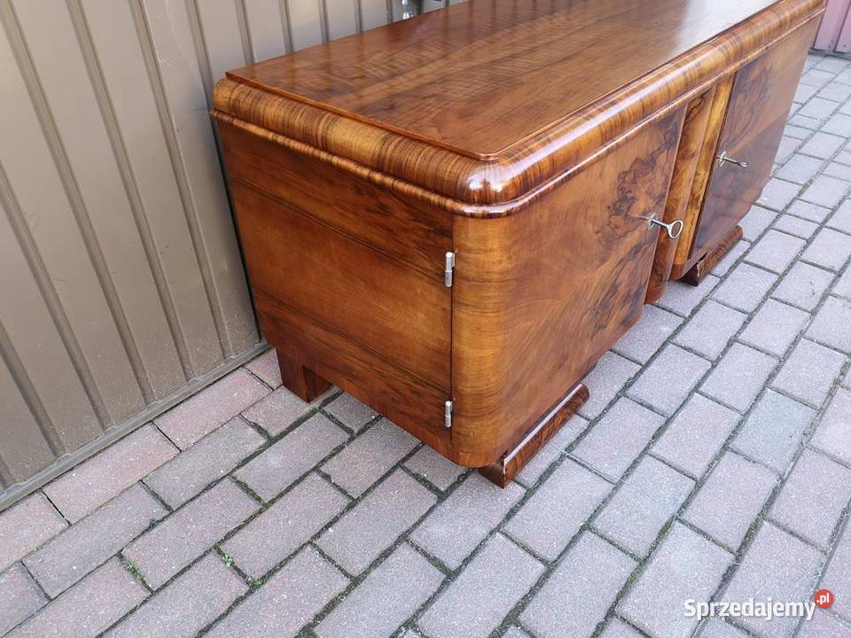 Komoda Szafka RTV ARTDECO Orzech Niska Stara Swarzędz