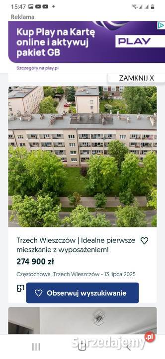 Duże M2 38m centrum bez prowizji z balkonem II p Liczba pokoi 1 Częstochowa