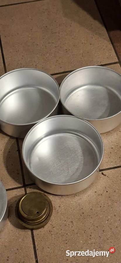 Zestaw naczyń turystyczny aluminiowy z PRL Chorzów