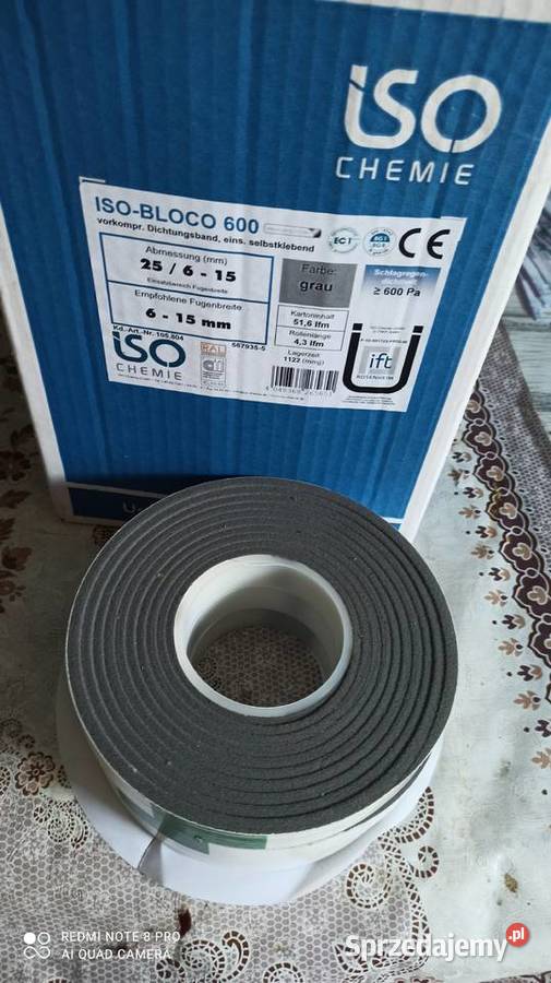 Taśma rozprężne ISO chemie do izolacji drzwi inny materiał lubuskie Słubice