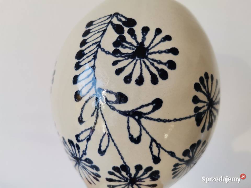 Stary wazon w kobaltowe kwiaty Katowice