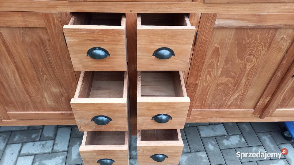 Komoda teak drewniana kolonialna Szafka pod Gawroniec