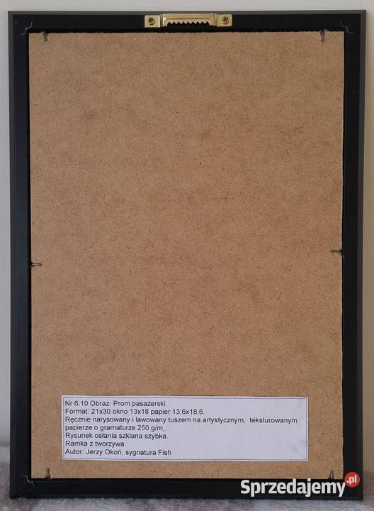 Obraz narysowany Prom 21x3013x18 autora Malarstwo Gdynia