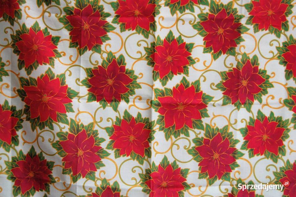 Kwadratowy obrus świąteczny gwiazda betlejemska Lublin sprzedam