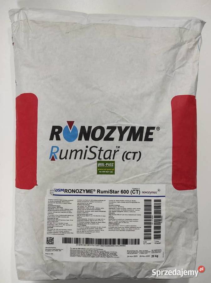 Amylaza enzym bydła mlecznego Ronozyme Rumistar wielkopolskie Strzelce Wielkie