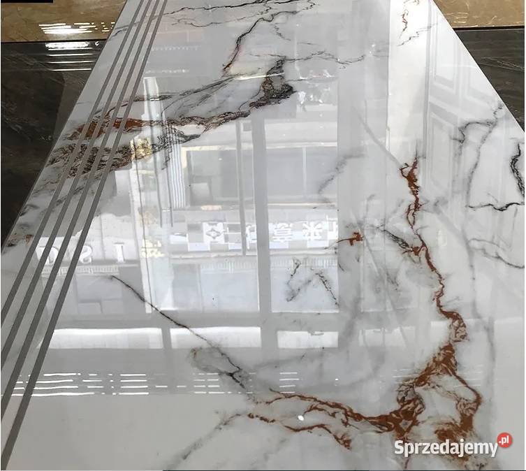 Płytki na schody 120x30 MARMUR POŁYSK Łask sprzedam