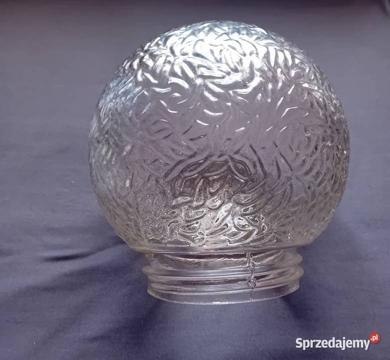Klosz w kształcie kuli do lampy ceramicznej DDR Koźminek