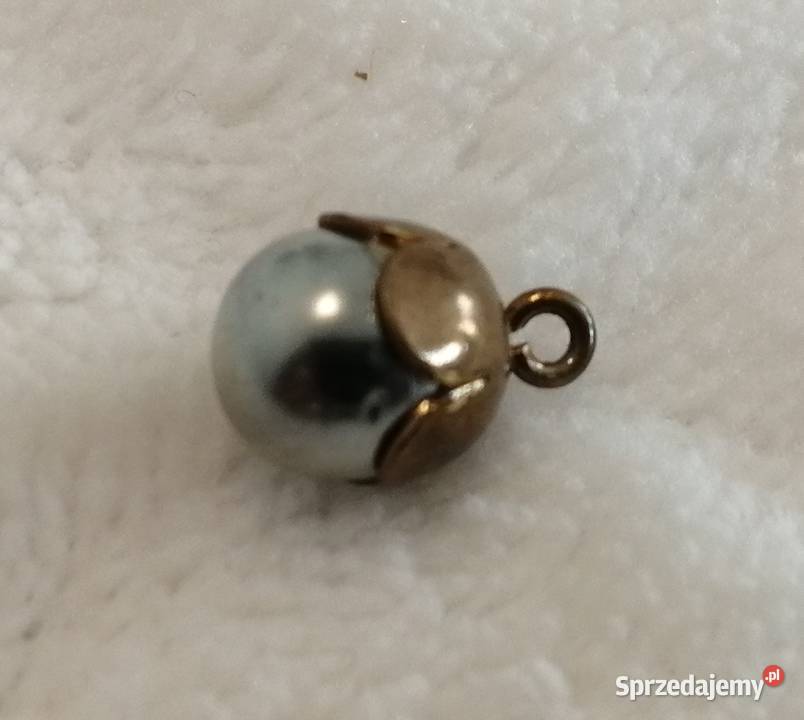 Wisiorek zawieszka srebrna kula 7x11mm Kreatywne Akcesoria do biżuterii Czeladź