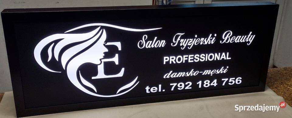 Baner Salon Fryzjerski podświetlany Toruń