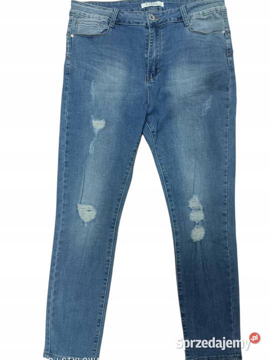 Jeans damski MSARA size 38 pas 92114 przetarcia niebieski łódzkie Wieluń