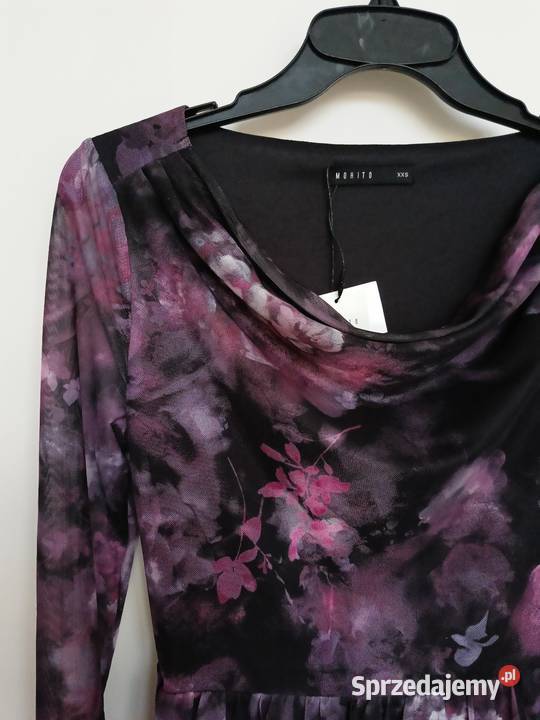 Mohito Kwiatowa sukienka z długim rękawem XXS Gdynia