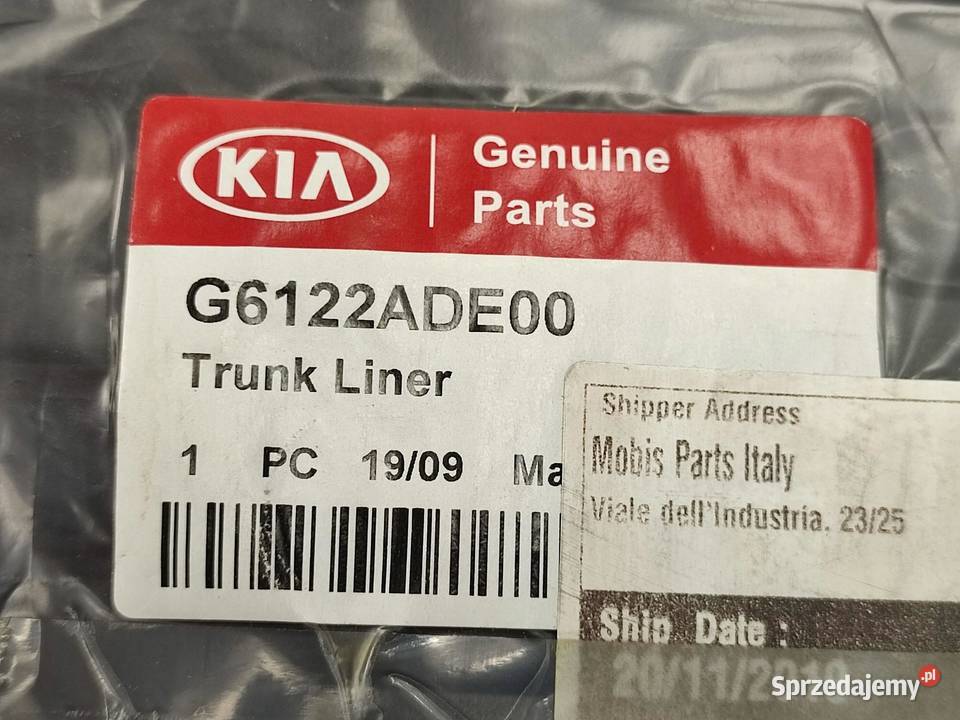WYKŁADZINA MATA BAGAŻNIKA KIA PICANTO III JA