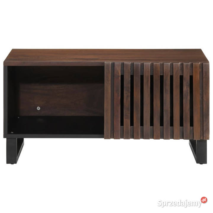 Stolik kawowy brązowy 80x51x40 lite drewno mango Warszawa