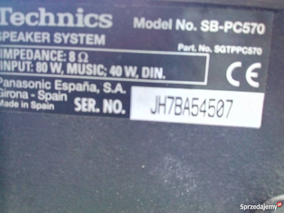 Zestaw głośników Technics SBCH570 51 Opole