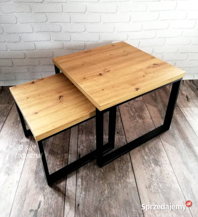 Stolik kawowy dąb lancelot dąb artisan biały Ostrów Wielkopolski