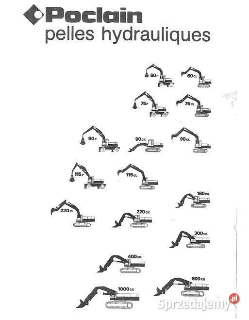 Case Poclain 160 300 400 600 1000 instrukcja Kielce