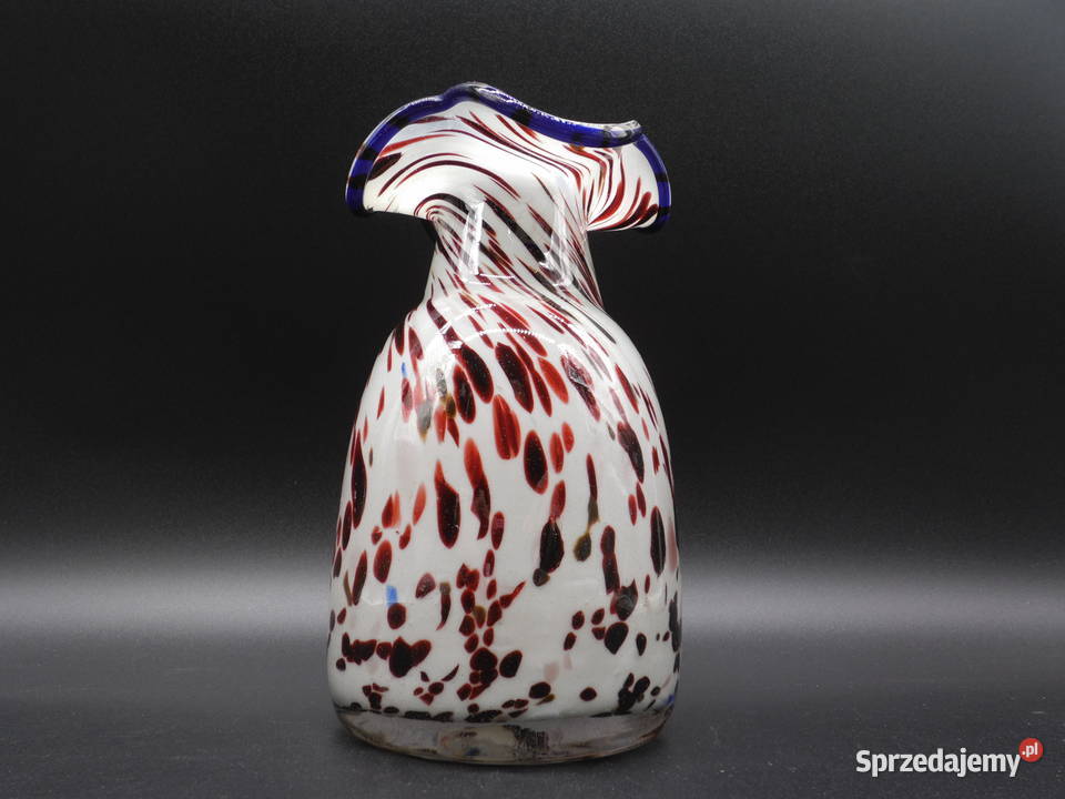 Wazon Szkło Artystyczne Styl Murano Czeski Brok Raszków