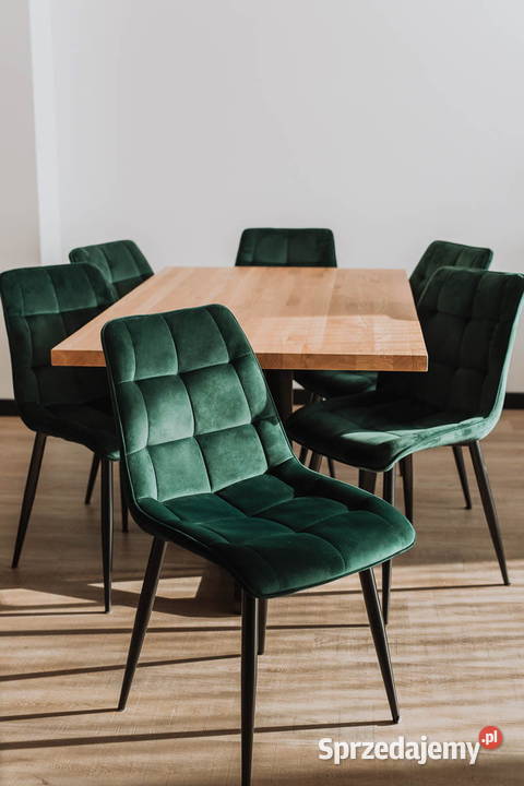 Krzesło Loftowe Chic Chrom VELVET Krzesła śląskie Rybnik