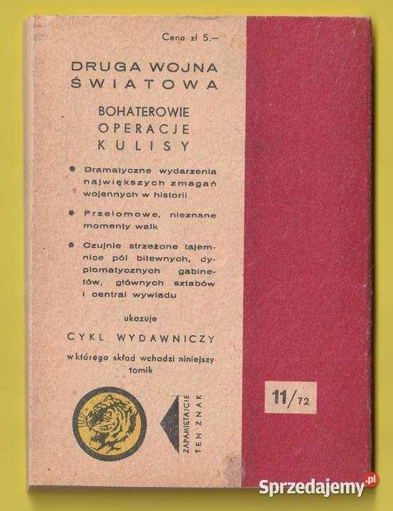 ŻÓŁTY TYGRYS ALARM W BATERII 1972 łódzkie