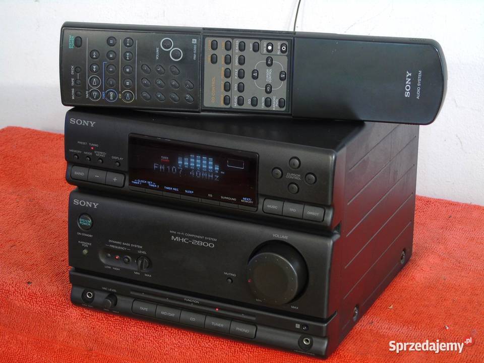 Amplituner z korektorem gr Sony MHC2800 pilot Jasło