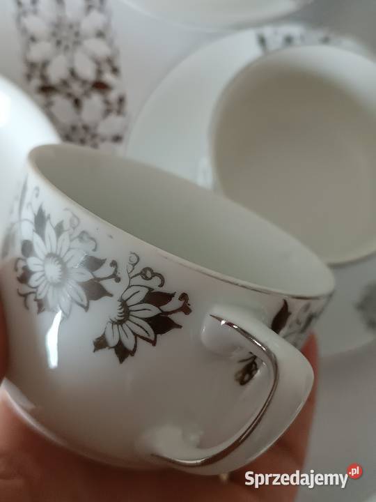 Porcelana KPM filiżanki mlecznik cukiernica